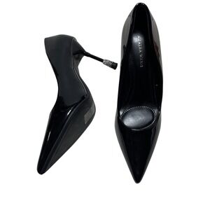 Azalea Wang 10 Stiletto 4" Heel Shelley Black Crystal Accent‎ Heel